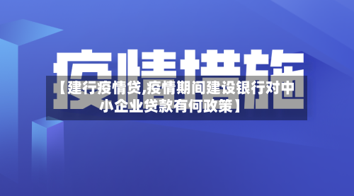 【建行疫情贷,疫情期间建设银行对中小企业贷款有何政策】