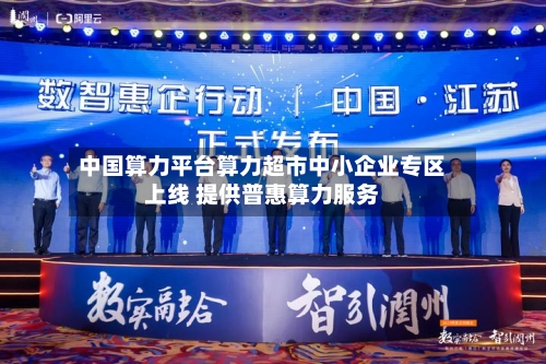 中国算力平台算力超市中小企业专区上线 提供普惠算力服务