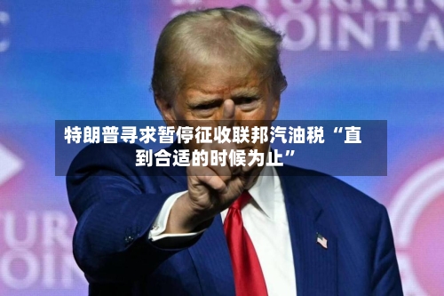 特朗普寻求暂停征收联邦汽油税 “直到合适的时候为止”