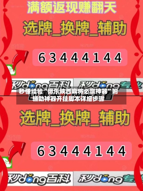 秒懂经验“微乐陕西麻将必赢神器”附辅助神器开挂脚本详细步骤