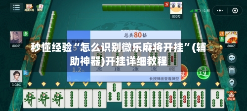 秒懂经验“怎么识别微乐麻将开挂”(辅助神器)开挂详细教程