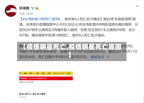 【疫情明星死亡,疫情明星死亡原因】