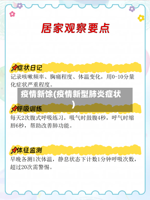 疫情新馀(疫情新型肺炎症状)