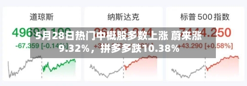 5月28日热门中概股多数上涨 蔚来涨9.32%，拼多多跌10.38%