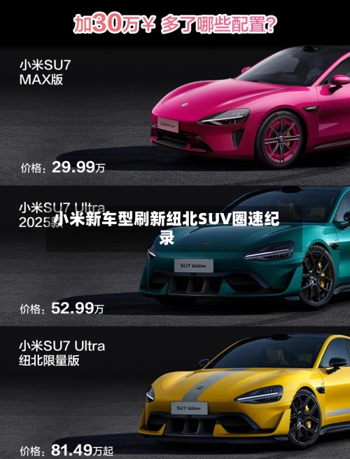 小米新车型刷新纽北SUV圈速纪录