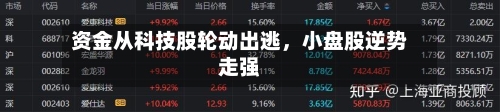资金从科技股轮动出逃，小盘股逆势走强