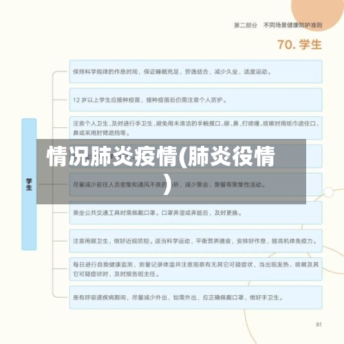 情况肺炎疫情(肺炎役情)
