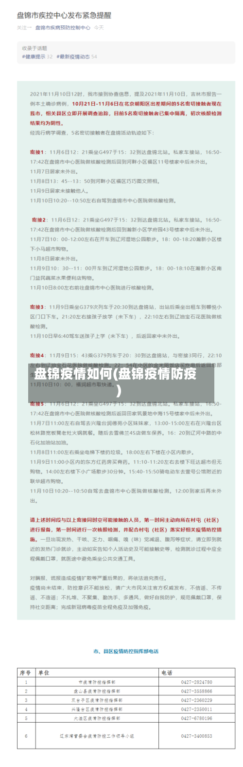盘锦疫情如何(盘锦疫情防疫)