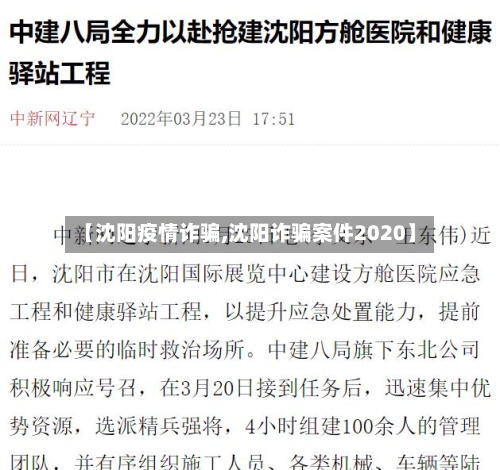 【沈阳疫情诈骗,沈阳诈骗案件2020】