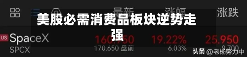 美股必需消费品板块逆势走强