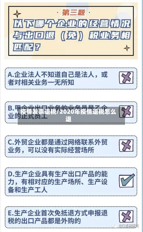 疫情发票退税/2020年疫情退税怎么退