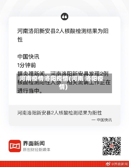 河南疫情洛阳疫情(河南 洛阳疫情)