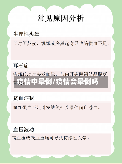 疫情中晕倒/疫情会晕倒吗