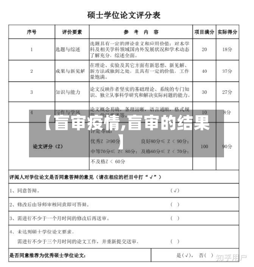 【盲审疫情,盲审的结果】