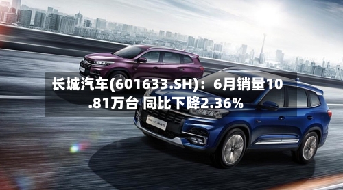 长城汽车(601633.SH)：6月销量10.81万台 同比下降2.36%