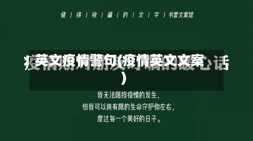 英文疫情警句(疫情英文文案)