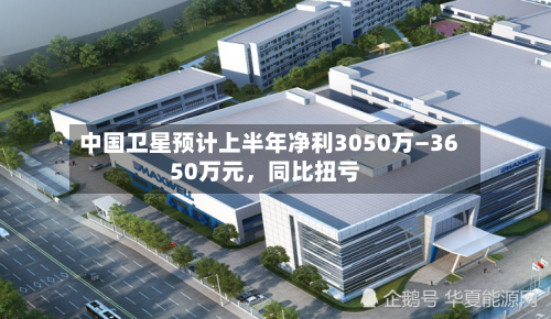 中国卫星预计上半年净利3050万—3650万元,同比扭亏